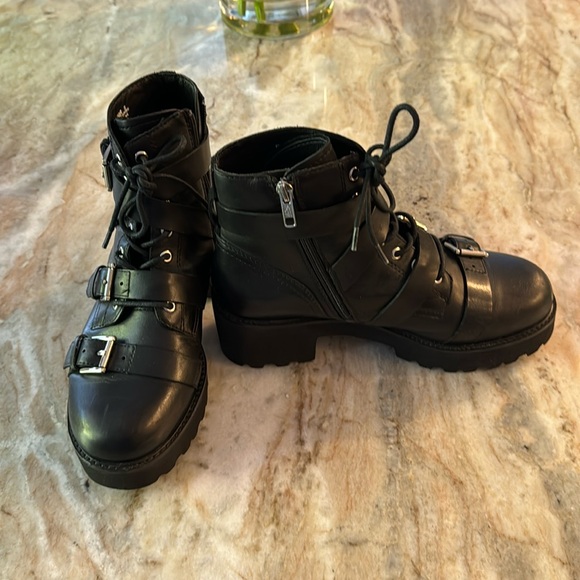 ASH GENUINE LEATHER COMBAT BOOTS - Picture 1 of 5